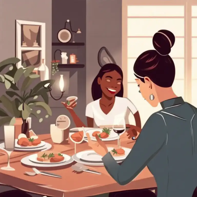 Visual representation of "invite round" - To request or ask someone to visit or come to your place, usually your house, for a social event.