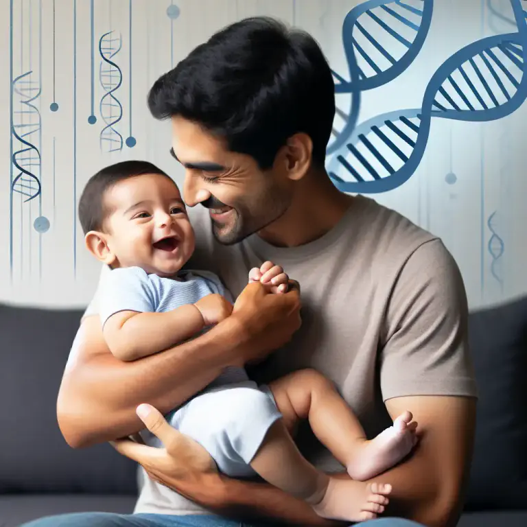 Visual representation of "paternity" - The relation of a father to his child