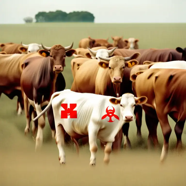 Visual representation of "rinderpest" - A very contagious and deadly disease affecting cattle