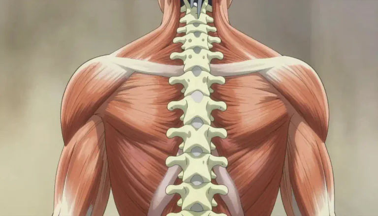 Visual representation of "paravertebral" - Relating to the area or structures adjacent to the vertebrae in the spine.