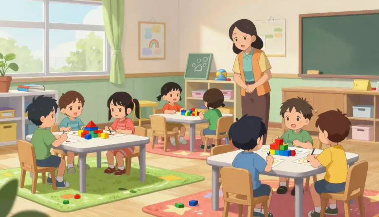 Visual representation of "playschool" - A playschool is an educational facility for young children, often focusing on play-based learning to prepare them for primary education.