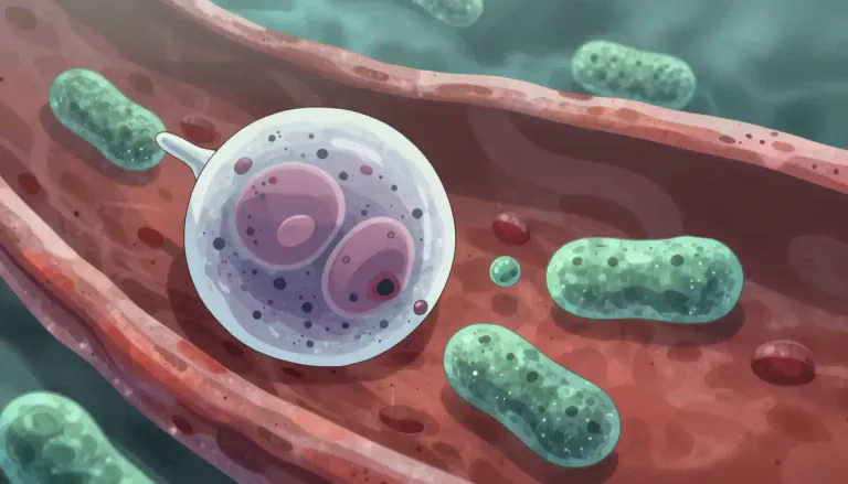 Visual representation of "granulocyte" - A type of white blood cell that contains granules in its cytoplasm and is involved in the immune response.