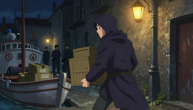 Visual representation of "smuggler" - A person who takes goods or people from one place to another secretly and illegally