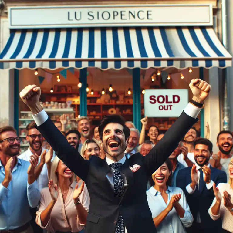 Visual representation of "success" - The attainment of popularity or profit.