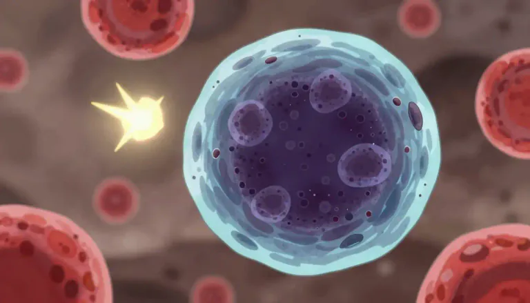 Visual representation of "basophil" - A type of white blood cell that is involved in immune responses, particularly allergic reactions, and releases histamine and other chemicals.
