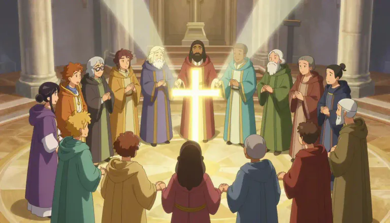Visual representation of "ecumenism" - Ecumenism is the principle or aim of promoting unity among the world's Christian churches.