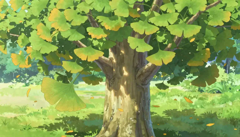 Visual representation of "gingko" - A type of deciduous tree known for its fan-shaped leaves, often cultivated for its medicinal properties.