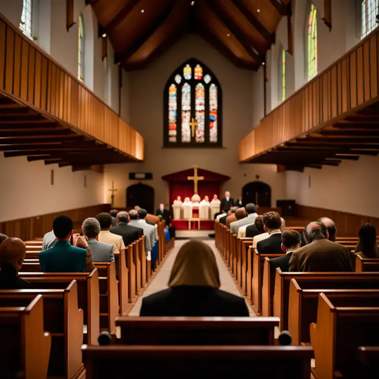 Visual representation of "prayer" - A religious service at which people get together to pray.