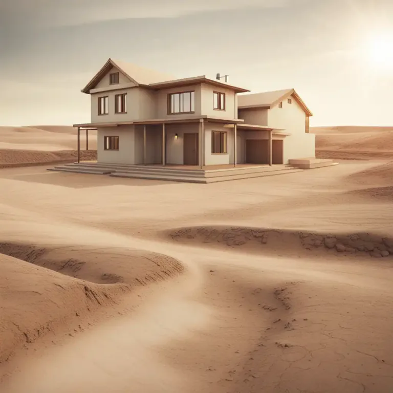 Visual representation of "improvement" - In real estate, any building, structure, etc., being on or part of the land
