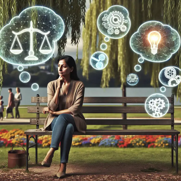 Visual representation of "philosophize" - To express or make philosophical ideas, theories, or arguments