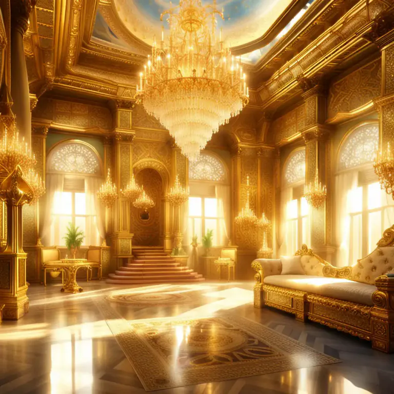 Visual representation of "resplendent" - Full of light or colors, impressive to look at