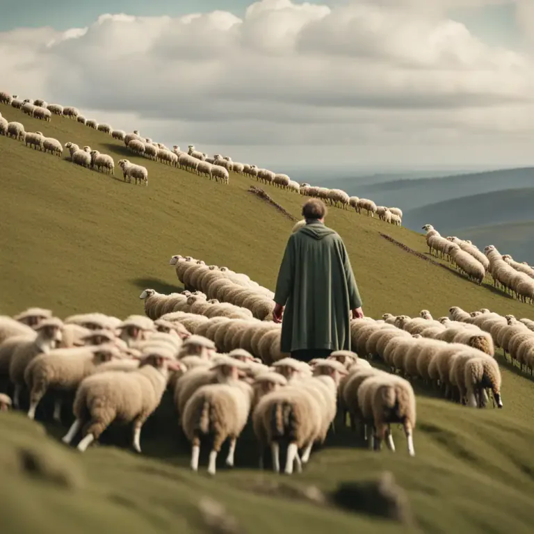 Visual representation of "herd" - To make animals move together as a group.