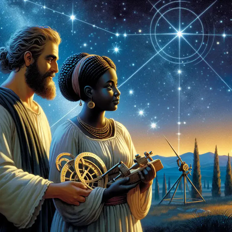 Visual representation of "dioptre" - A device used to measure the distance between objects in the sky, used mainly in ancient times.