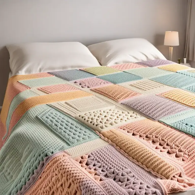 Visual representation of "crochet" - A piece of knitting created by crochet
