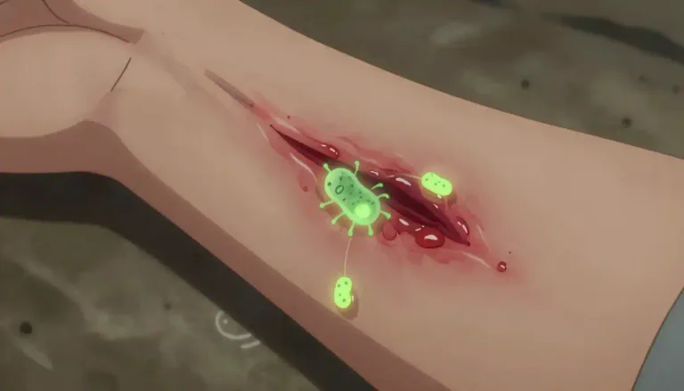 Visual representation of "infective" - Capable of causing infection