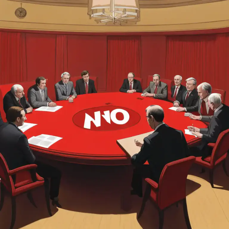 Visual representation of "vote" - To refuse to support or accept something.
