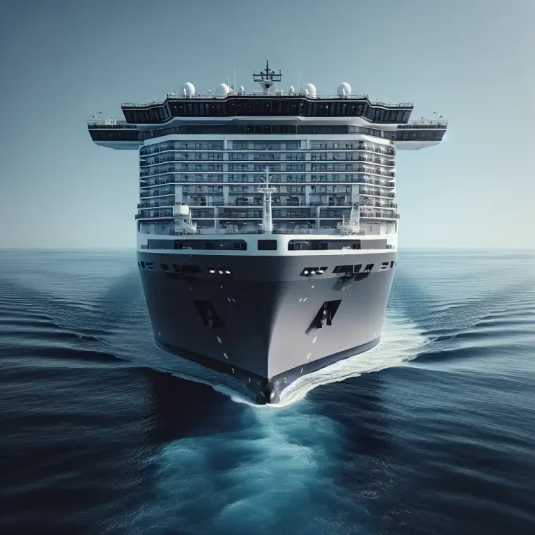 Visual representation of "aft" - Located at or towards the rear part of a boat or ship