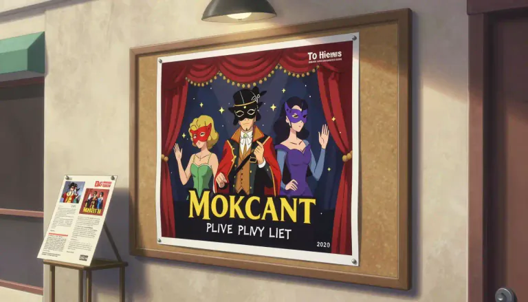 Visual representation of "playbill" - A poster or handbill advertising a play or performance.