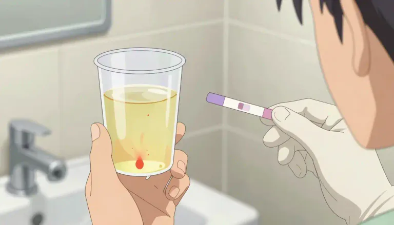 Visual representation of "hematuria" - Hematuria is the presence of blood in urine, which can be visible or detected through tests.