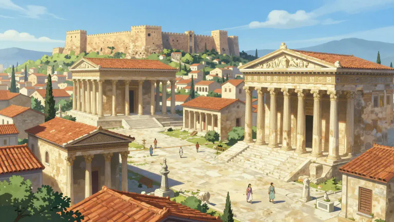Visual representation of "theban" - Relating to Thebes, especially as a city or a center of culture.