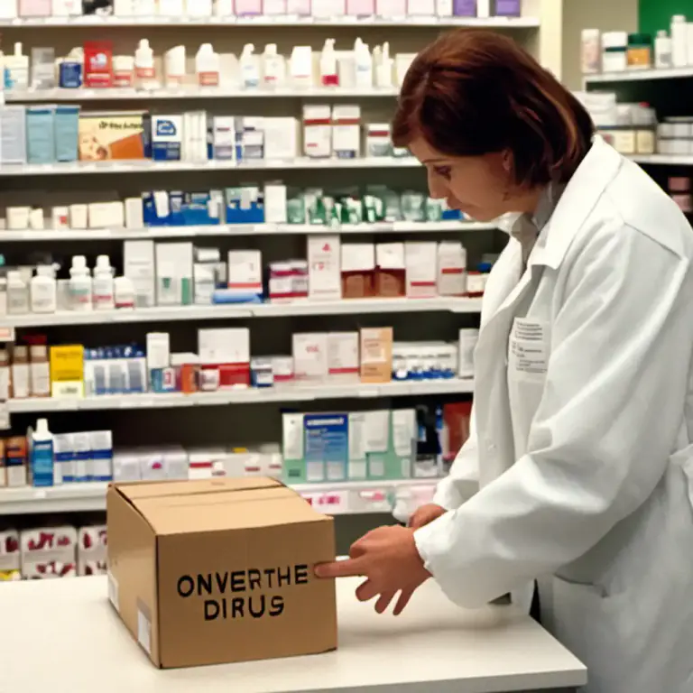 Visual representation of "over the counter" - sold in a shop, without needing a doctor's letter