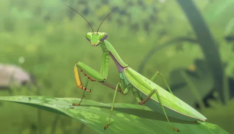 Visual representation of "mantid" - A mantid is a type of predatory insect belonging to the order Mantodea, characterized by its distinctive front legs that are bent and folded.