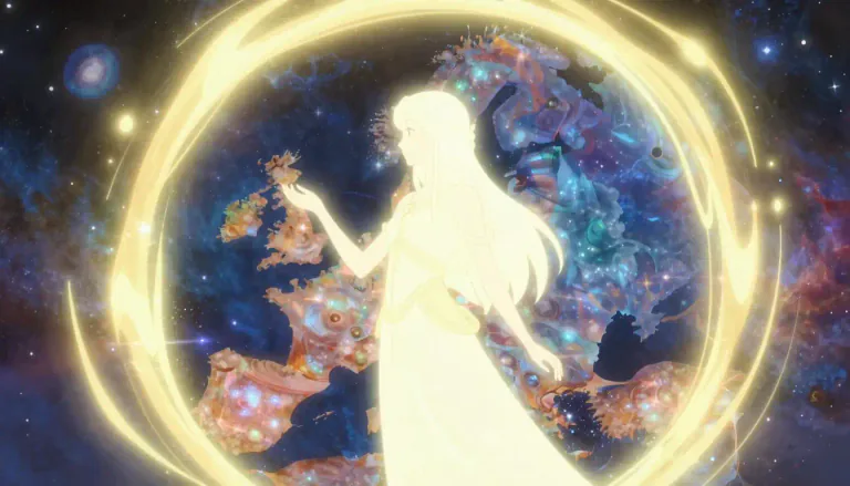 Visual representation of "panentheism" - A theological viewpoint that posits that God includes and penetrates the universe but also extends beyond it.