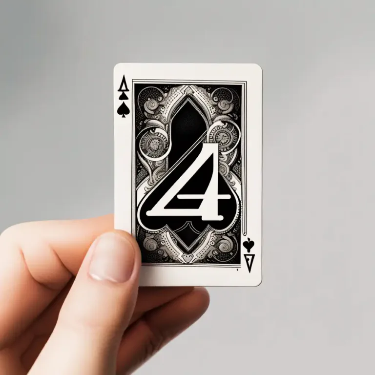 Visual representation of "four" - A card, die, or domino with four pips