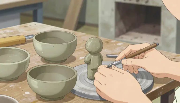 Visual representation of "greenware" - Objects made of clay that have been shaped but not yet fired in a kiln.