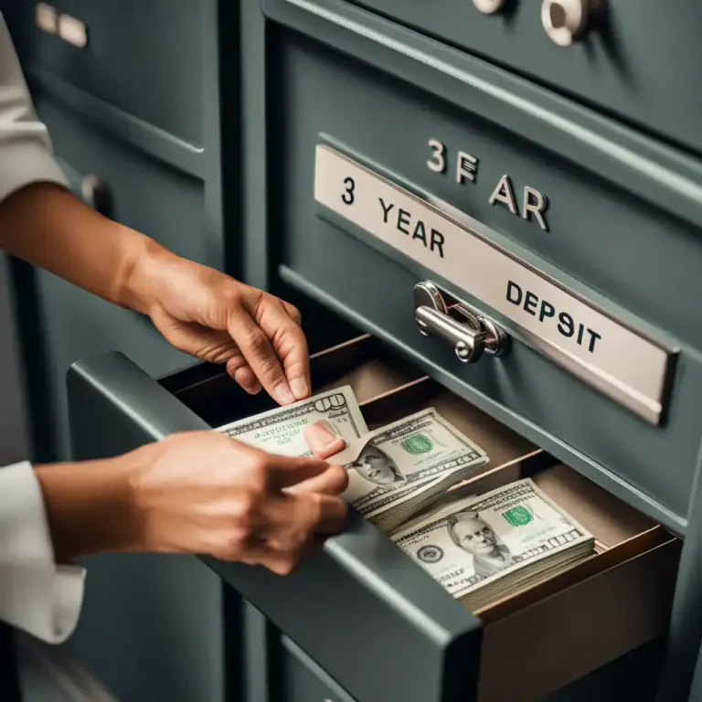Visual representation of "lock up" - To invest money in a way that it is not easily accessible.