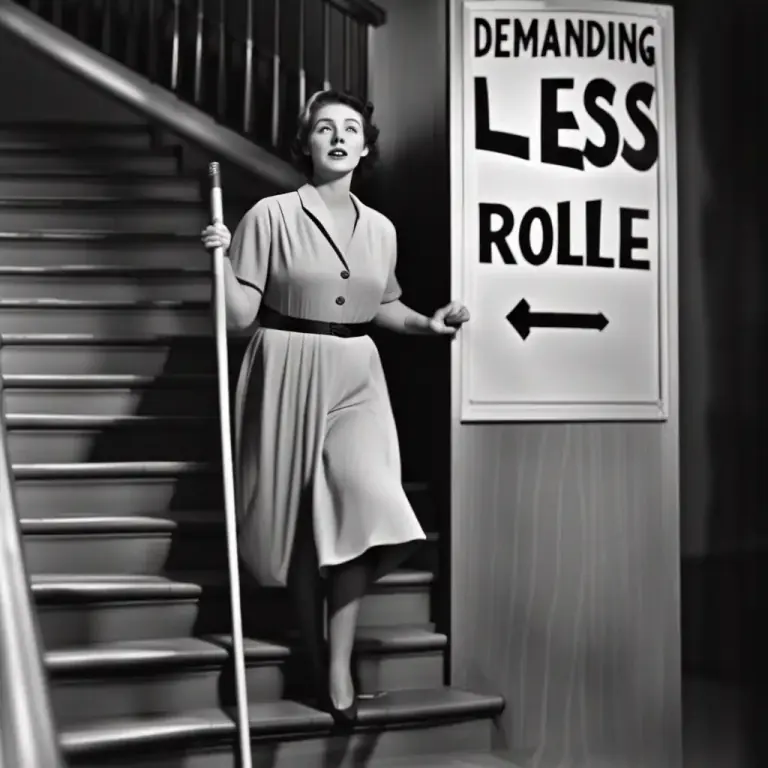 Visual representation of "step down" - To move to a lower level or condition.