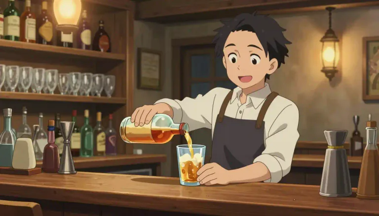 Visual representation of "barkeeper" - A person who serves drinks, especially alcoholic beverages, in a bar.