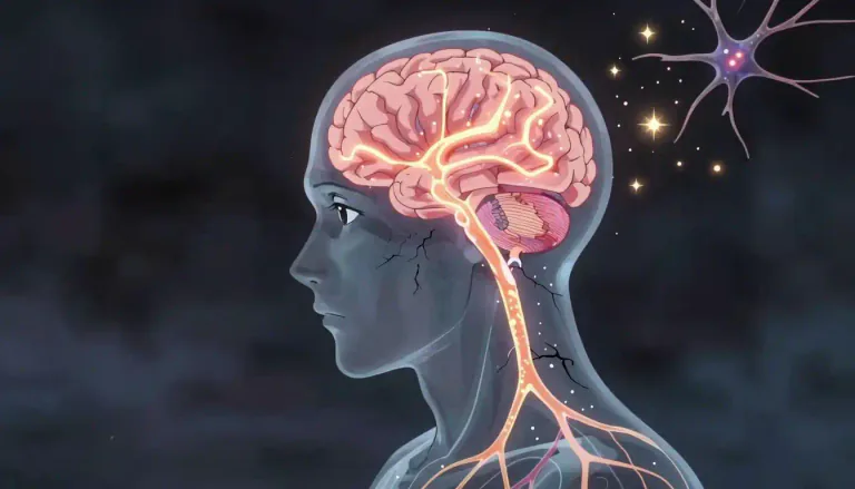Visual representation of "neurodegenerative" - Relating to diseases that progressively cause damage to the nervous system, leading to the death of neurons.