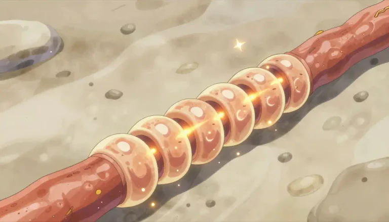 Visual representation of "myelination" - Myelination is the formation of a protective sheath, known as myelin, around the axons of nerve cells.