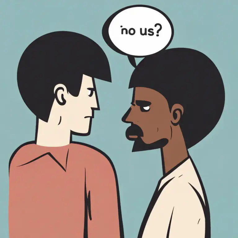 Visual representation of "have no use for somebody" - To not like or value someone or something