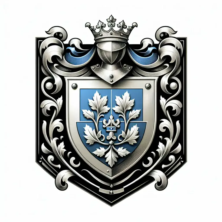 Visual representation of "canton" - in heraldry, a small, square division of a shield, usually in the top left