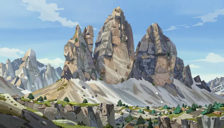 Visual representation of "massif" - A large and notably prominent mass of rock, typically forming a mountain or mountain range.