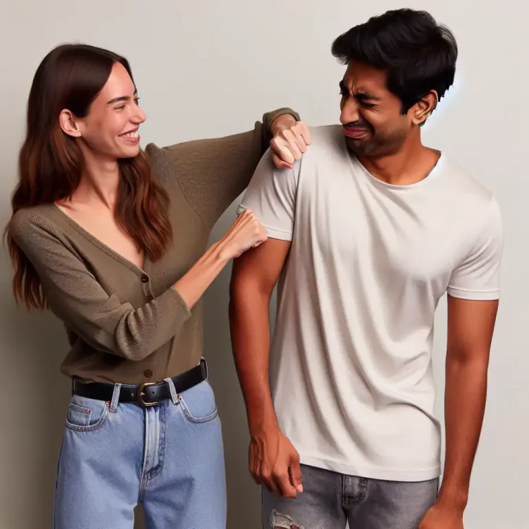 Visual representation of "dig" - To poke or jab.