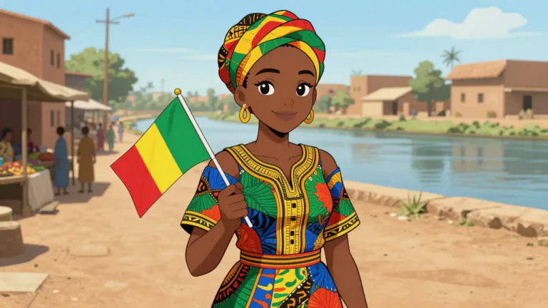 Visual representation of "malian" - A native or inhabitant of Mali.