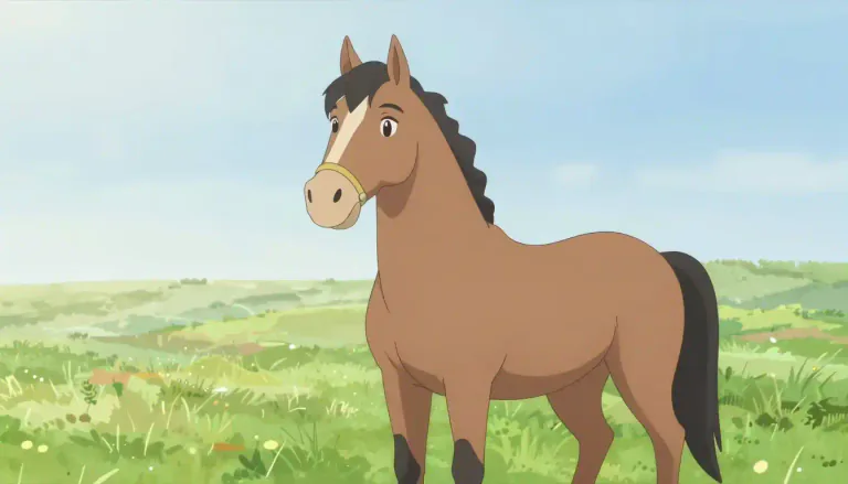 Visual representation of "houyhnhnm" - A fictional horse-like creature in Jonathan Swift's novel Gulliver's Travels.