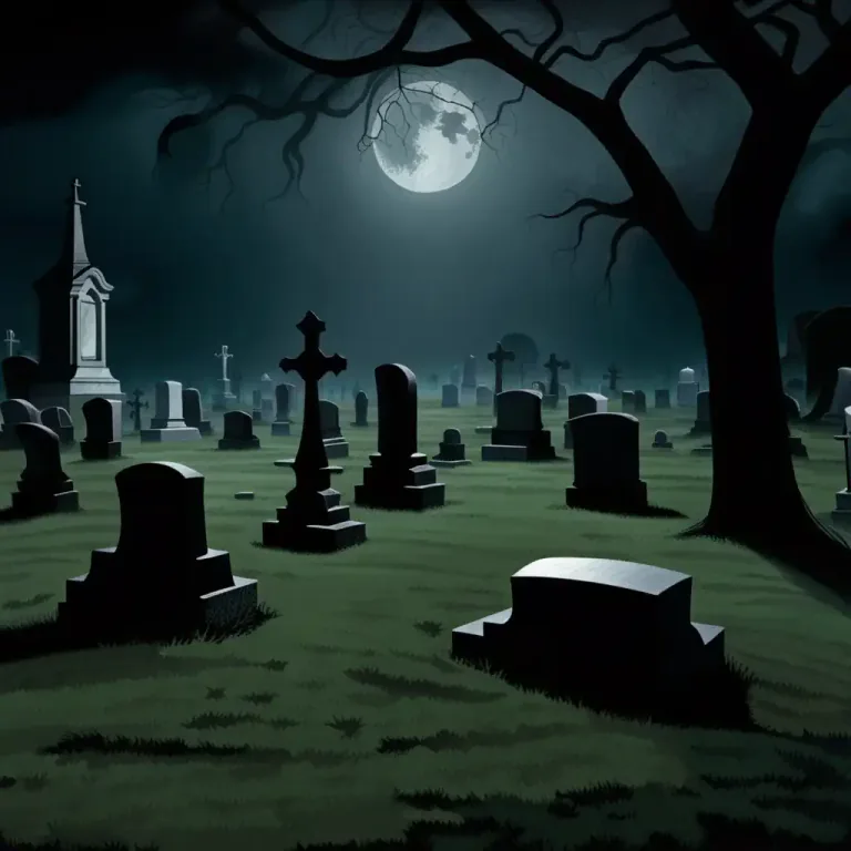 Visual representation of "cemetery" - A place where dead people are buried, often with monuments or markers