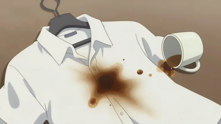 Visual representation of "stain" - A mark or spot which is not easily removed