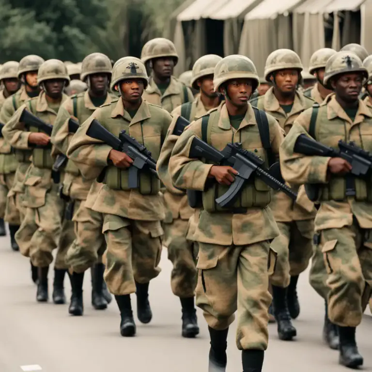 Visual representation of "flanker" - In military, a person or group positioned to the side of a formation to protect or strengthen them.