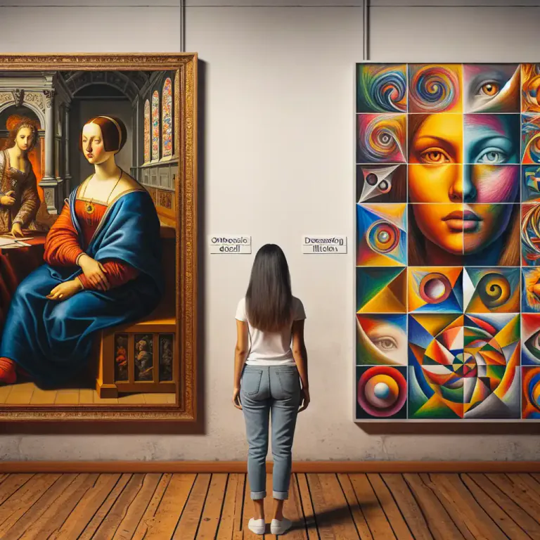 Visual representation of "contrast" - To compare two things so as to show their differences.