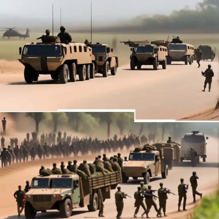 Visual representation of "garrison" - To send soldiers to a place to protect it