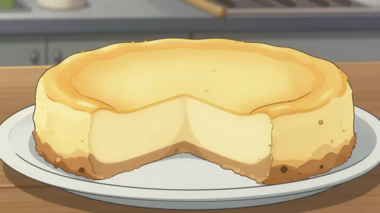 Visual representation of "cheesecake" - A dessert, made of cheese with sugar and eggs on a crumb crust, usually baked.