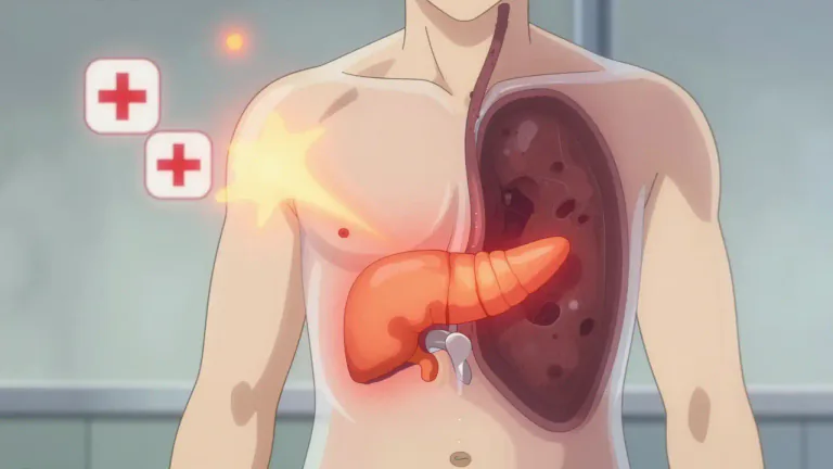 Visual representation of "pancreatitis" - Acute pancreatitis occurs suddenly and usually resolves with treatment, while chronic pancreatitis happens over a longer period and can lead to lasting damage.