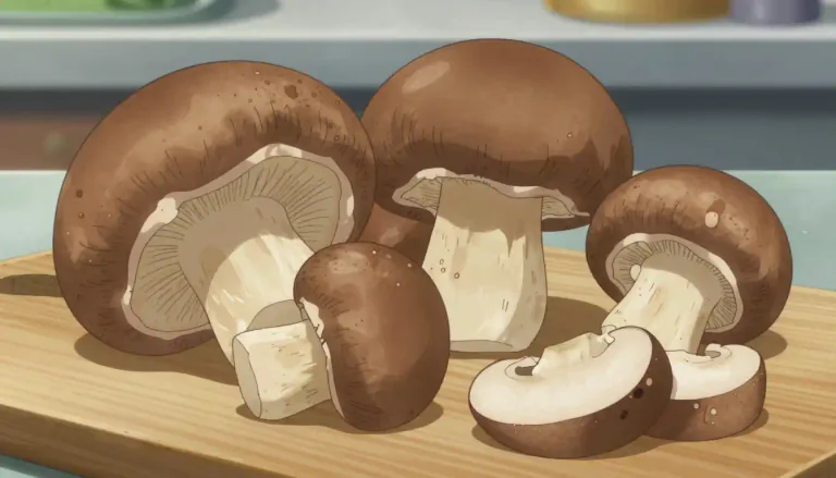 Visual representation of "cremini" - A small, brown edible mushroom that is often used in cooking, especially for its earthy flavor.