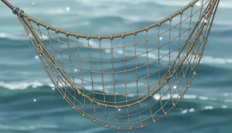 Visual representation of "mesh" - A material made of strings, wires, or threads crossed over each other with even spaces