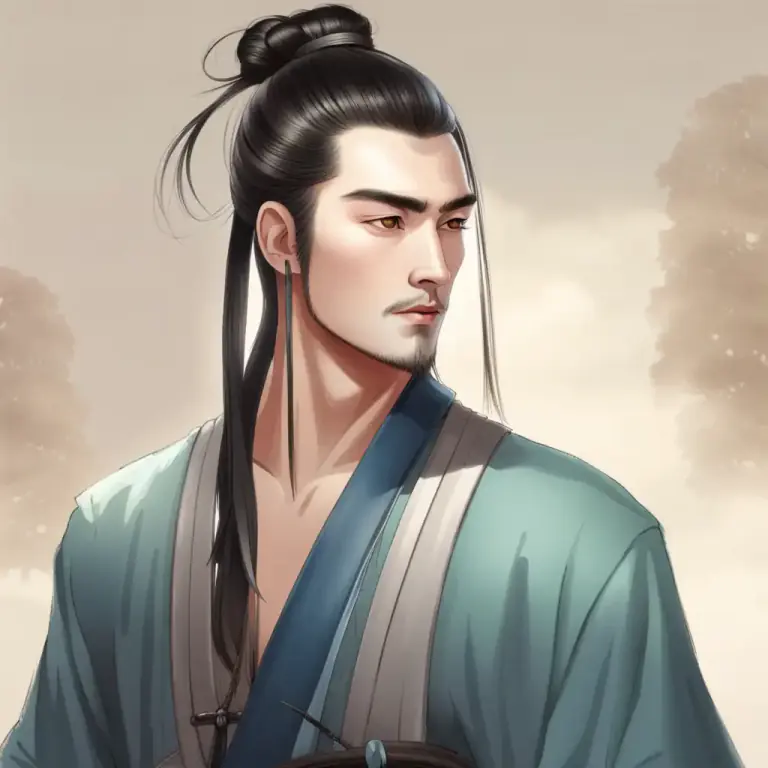 Visual representation of "queue" - A hairstyle where the hair is braided and hung down the back